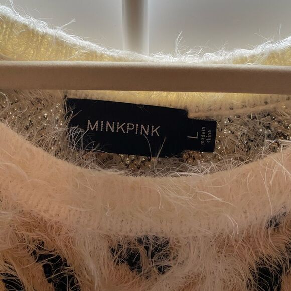 NWOT MinkPink Cheetah Print Oversized Sweater Size L - Picture 9 of 9